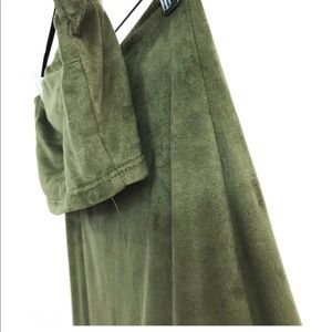 Blanc  strapless bandeau open slit maxi skirt